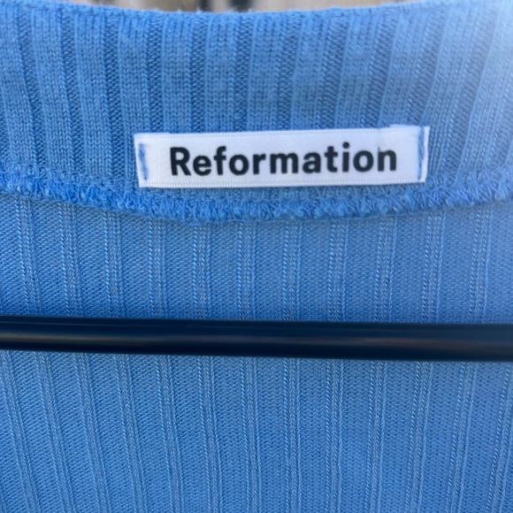 Reformation Gellar Knit Top - Blue - Picture 3 of 4